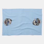 Coole Muskoka Kanada Fischerei Wappen im Freien Geschirrtuch (Horizontal)