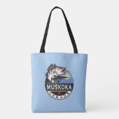 Coole Muskoka Kanada Fischerei Wappen im Freien Tasche (Rückseite)