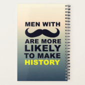 Coole Mustache Quote Typografie Planer (Rückseite)