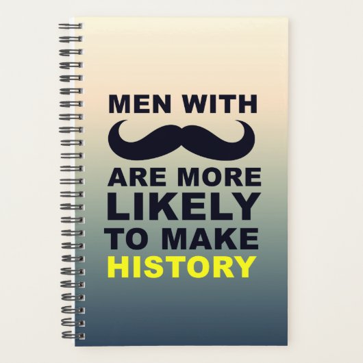 Coole Mustache Quote Typografie Planer (Vorderseite)