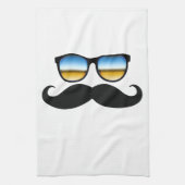 Coole Mustache unter Schaden Geschirrtuch (Vertikal)
