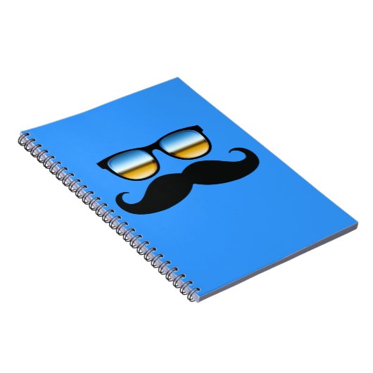 Coole Mustache unter Schaden Notizblock (Rechte Seite)