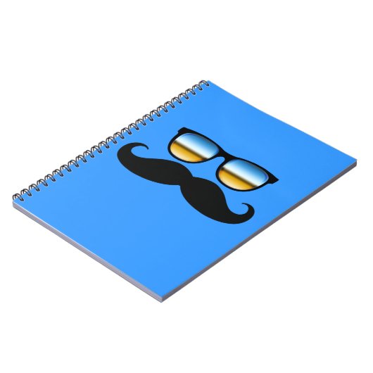 Coole Mustache unter Schaden Notizblock (Linke Seite)