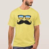 Coole Mustache unter Schaden T-Shirt (Vorderseite)
