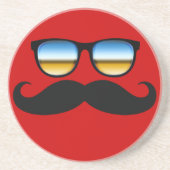 Coole Mustache unter Schaden Untersetzer (Vorne)