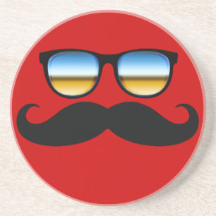 Coole Mustache unter Schaden Untersetzer