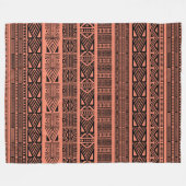 Coole Muster in Boho Schwarz und Rosa Streifen Fleecedecke (Vorderseite (Horizontal))