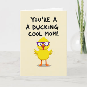 Coole Mutter Gelber Vogel Kunstkarte Karte