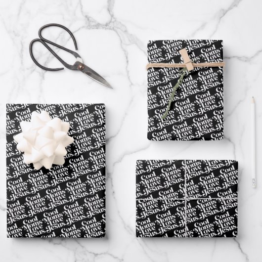 Coole Mütter lieben Jesus Geschenkpapier Set (Vorderseite)