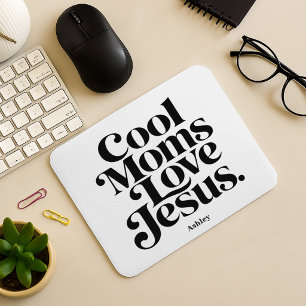 Coole Mütter lieben Jesus Mousepad