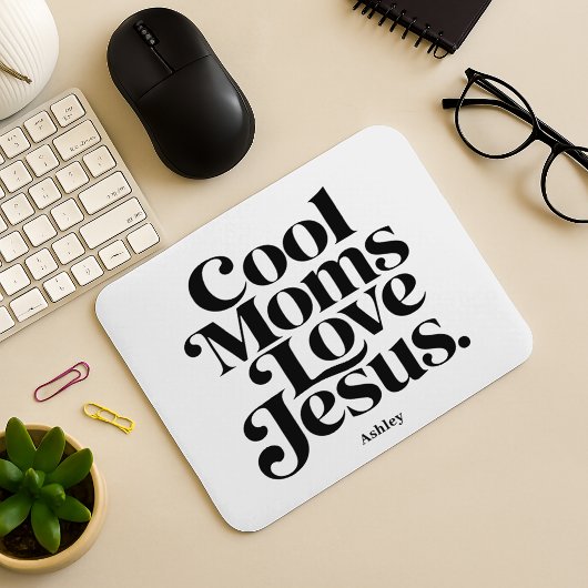 Coole Mütter lieben Jesus Mousepad