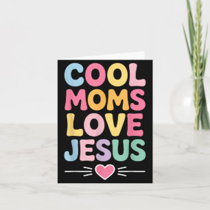 Coole Mütter lieben Jesus Retro-Christliche Mutter Karte