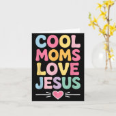 Coole Mütter lieben Jesus Retro-Christliche Mutter Karte (Gelbe Blume)