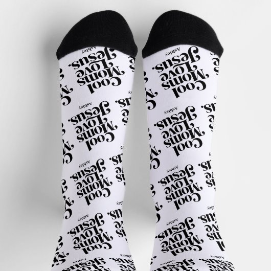 Coole Mütter lieben Jesus Socken (Oben)