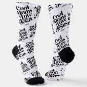 Coole Mütter lieben Jesus Socken (Gewinkelt)