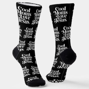 Coole Mütter lieben Jesus Socken