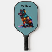 Coole Natur Außenbäume | Wolf Modern Monogram Pickleball Schläger (Vorderseite)