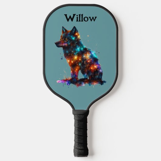 Coole Natur Außenbäume | Wolf Modern Monogram Pickleball Schläger (Vorderseite)