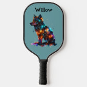 Coole Natur Außenbäume | Wolf Modern Monogram Pickleball Schläger (Rückseite)