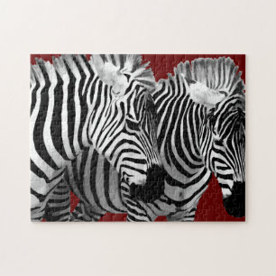 Coole Natur und Tierwelt Zebrastreifen Puzzle