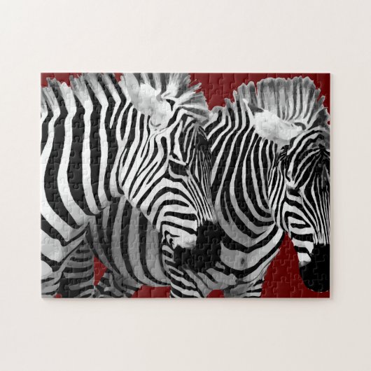Coole Natur Wildnis Zebra Puzzle (Horizontal)