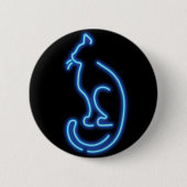 Coole Neon Cat Button (Vorderseite)
