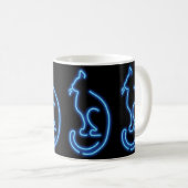 Coole Neon Cat Kaffeetasse (VorderseiteRechts)