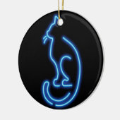 Coole Neon Cat Keramik Ornament (Links)
