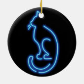Coole Neon Cat Keramik Ornament (Hinten)