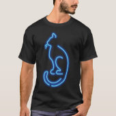 Coole Neon Cat T-Shirt (Vorderseite)