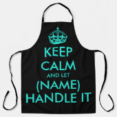 Coole neonblau-schwarz behalten Grillabend Schürze (Vorderseite)