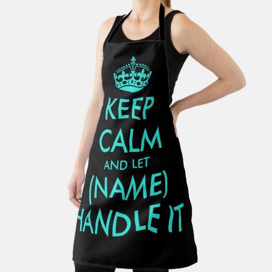 Coole neonblau-schwarz behalten Grillabend Schürze (InSitu)