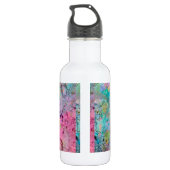 Coole Neonfarben abstraktes Marmorbild Edelstahlflasche (Rückseite)