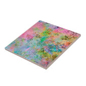 Coole Neonfarben abstraktes Marmorbild Fliese (Seite)