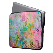 Coole Neonfarben abstraktes Marmorbild Laptopschutzhülle (Vorderseite Links)