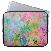 Coole Neonfarben abstraktes Marmorbild Laptopschutzhülle (Vorderseite)