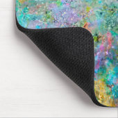 Coole Neonfarben abstraktes Marmorbild Mousepad (Ecke)