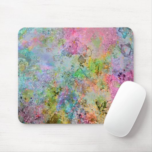 Coole Neonfarben abstraktes Marmorbild Mousepad (Mit Mouse)