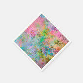 Coole Neonfarben abstraktes Marmorbild Serviette (Ecke)