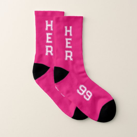 Coole neonrosa, benutzerdefinierte Sportsocken für Socken (Paar)
