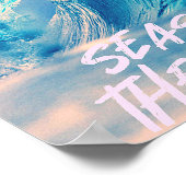 Coole Neonwaage Seas The Day Print Poster (Ecke)