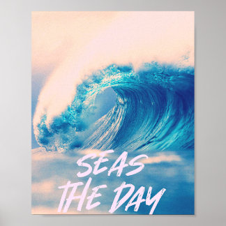 Coole Neonwaage Seas The Day Print Poster
