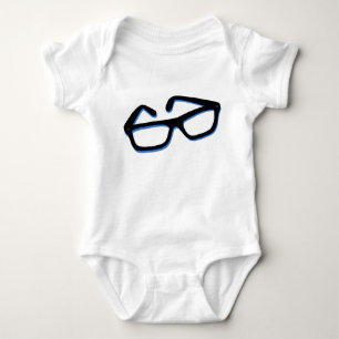 Coole Nerd-Brille Baby Strampler