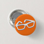 Coole Nerd-Brille Button (Vorne & Hinten)
