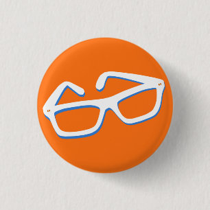 Coole Nerd-Brille Button