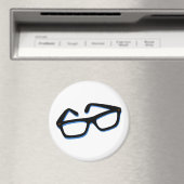 Coole Nerd-Brille Magnet (In Situ (Geschirrspüler))
