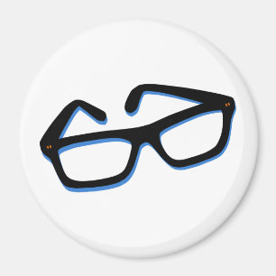 Coole Nerd-Brille Magnet