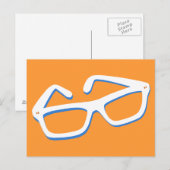 Coole Nerd-Brille Postkarte (Vorne/Hinten)