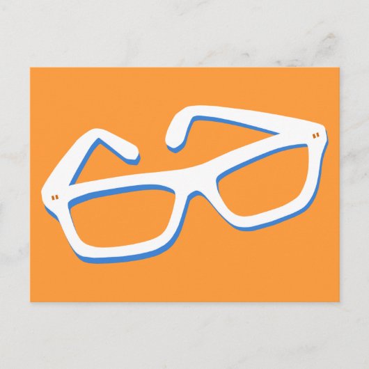 Coole Nerd-Brille Postkarte (Vorderseite)