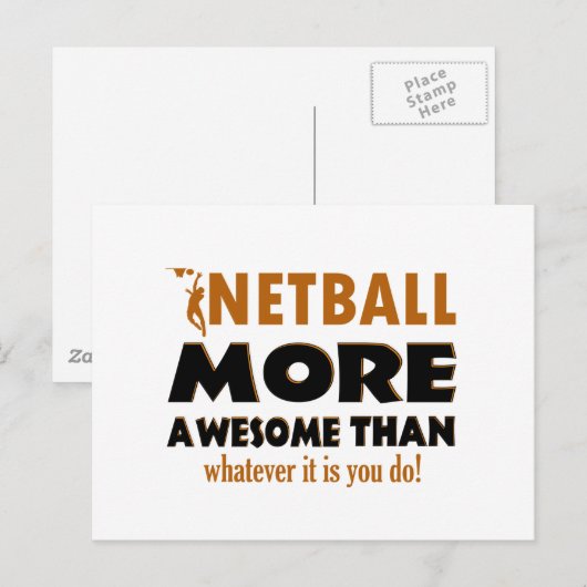 Coole Netball-Designs Postkarte (Vorne/Hinten)